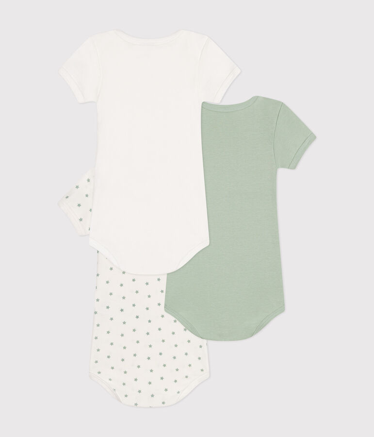 Lot de 3 bodies manches courtes en coton b&eacute;b&eacute; variante 1