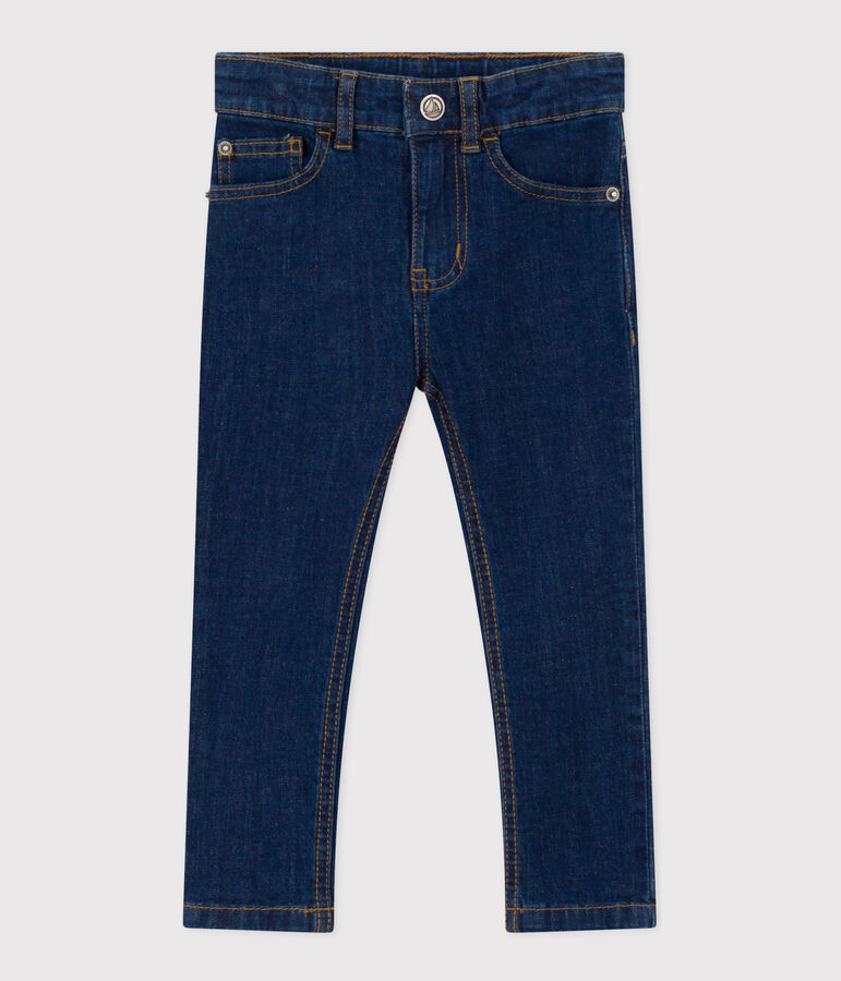 Pantalon droit en denim enfant gar&ccedil;on bleu DENIM BRUT