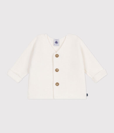 Cardigan b&eacute;b&eacute; mixte en coton uni