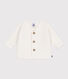 Cardigan bébé tricot point mousse en coton