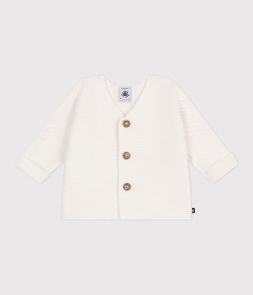 CARDIGAN BÉBÉ MIXTE EN COTON UNI