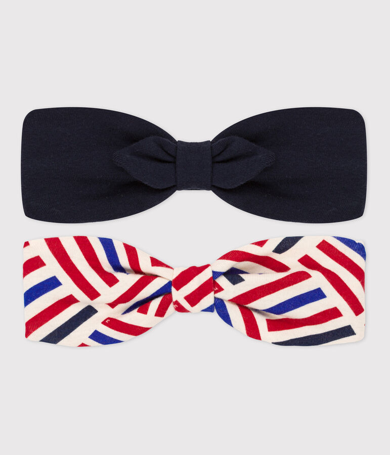 Lot de 2 bandeaux imprim&eacute; b&eacute;b&eacute; multicouleur