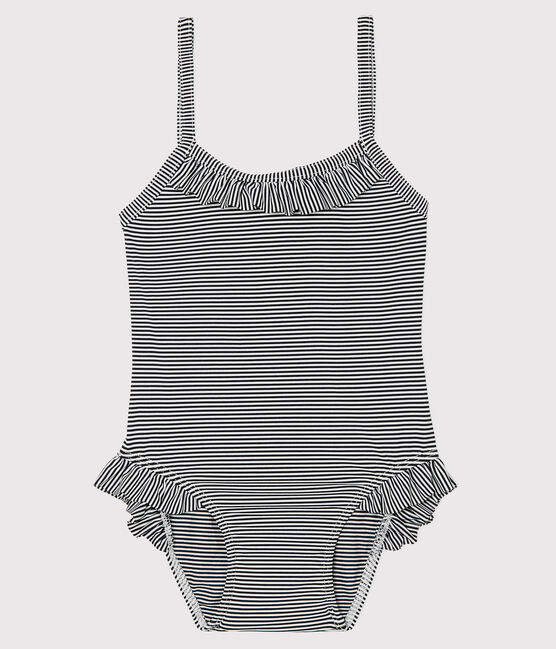 Maillot de bain UPF 50+ bébé bleu ABYSSE/blanc LAIT