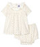 Ensemble deux pièces bébé fille blanc MARSHMALLOW/jaune OR