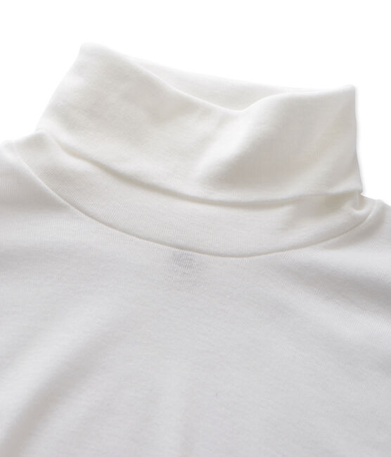 Sous pull femme en coton léger blanc Lait