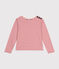 Marinière boutonnée en coton Femme rose ROSEWOOD/ AVALANCHE