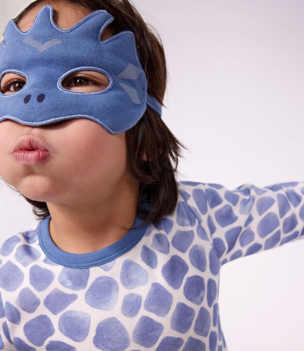 Pyjama d&eacute;guisement dragon enfant en coton bleu/bleu