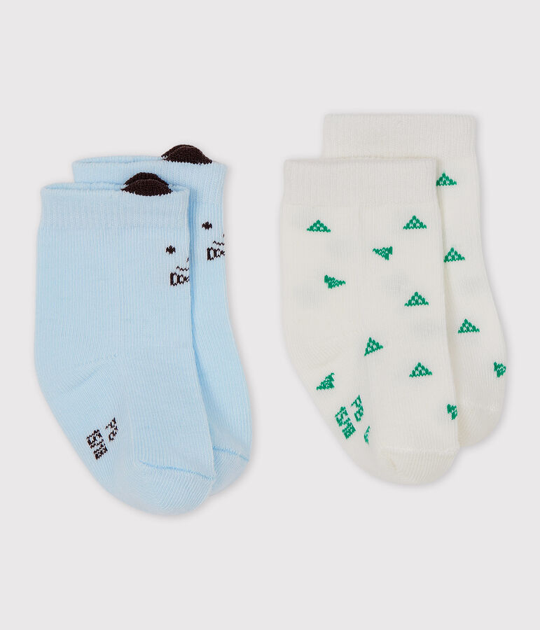 Lot de 2 paires de chaussettes b&eacute;b&eacute; gar&ccedil;on multicouleur