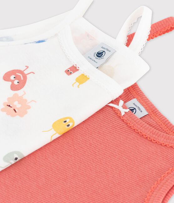 Lot de 2 chemises à bretelles émotions petite fille en coton et lyocell variante 1