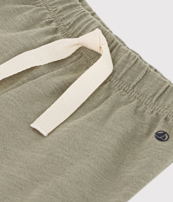Short bébé en jersey flammé uni vert MARECAGE