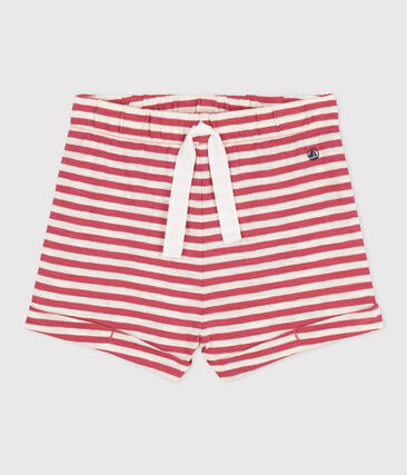 PETIT BATEAU - Short bébé en jersey flammé rayé