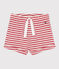 Short bébé en jersey flammé rayé rose PAPI/beige AVALANCHE