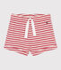 Short bébé en jersey flammé rayé