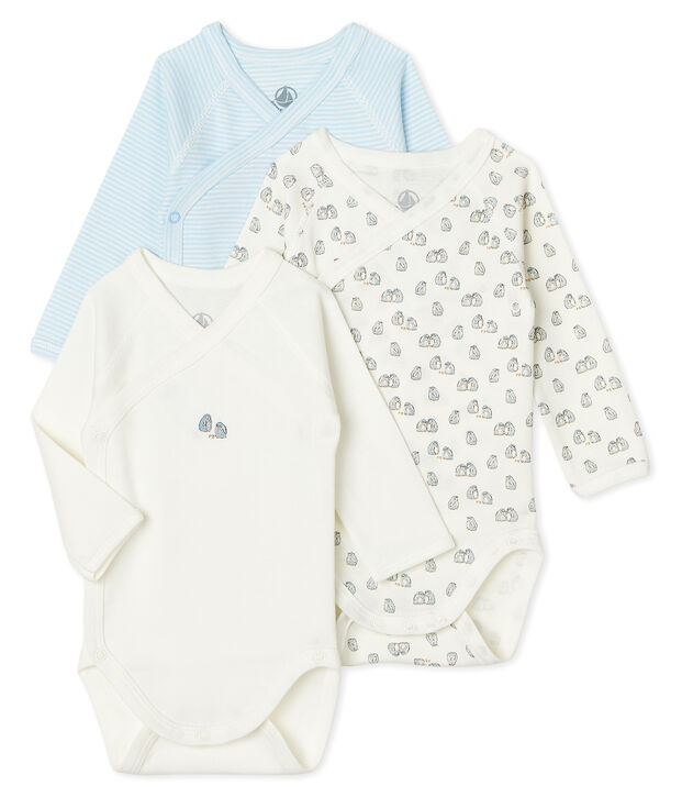 Trio de bodies naissance manches longues b&eacute;b&eacute; multicouleur