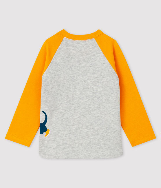 Tee-shirt bébé garçon gris BELUGA/jaune BOUDOR