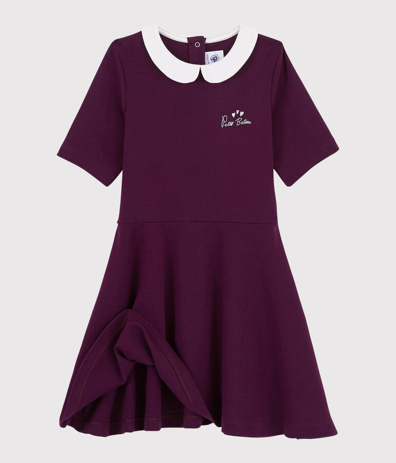 Robe manches courtes enfant fille violet CEPAGE