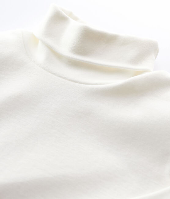 Sous-pull en coton enfant fille / garçon blanc MARSHMALLOW
