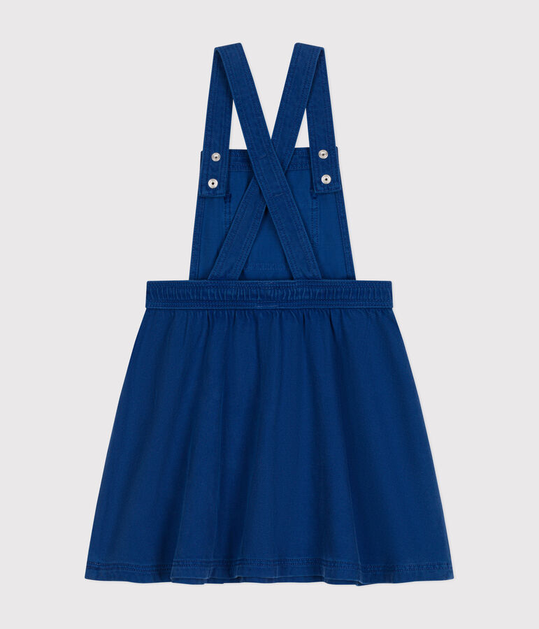 Robe salopette en serge enfant fille bleu INCOGNITO