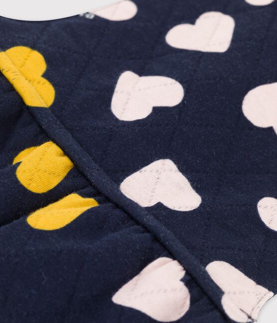 Salopette en tubique bébé bleu SMOKING/blanc MULTICO