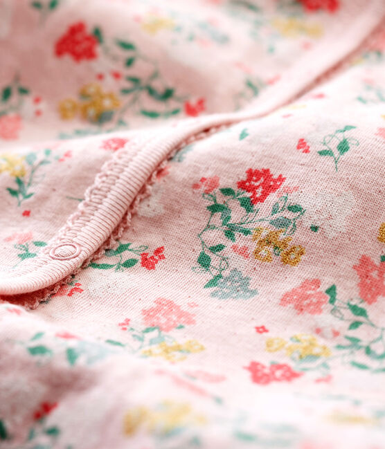 Dors bien sans pieds bébé fille moelleux rose JOLI/blanc MULTICO