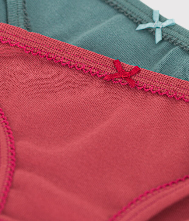 Lot de 2 culottes en coton petite fille multicouleur