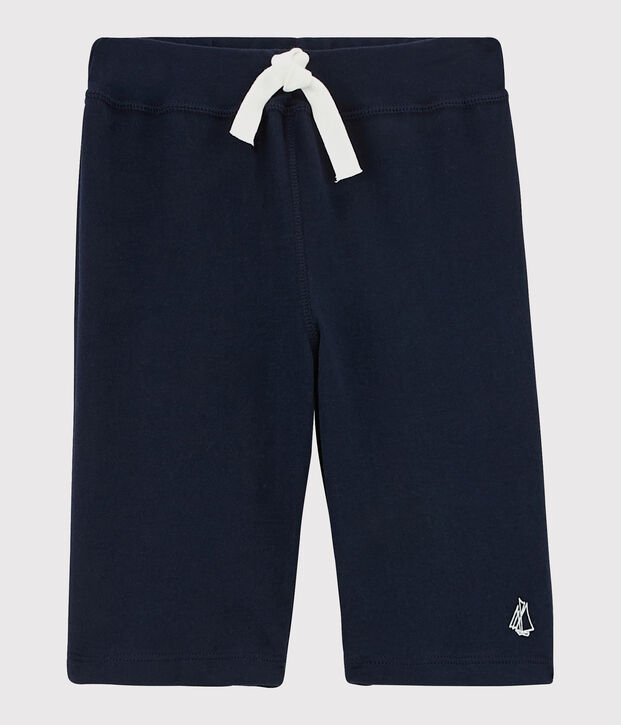 Bermuda en jersey moyen enfant gar&ccedil;on bleu marine