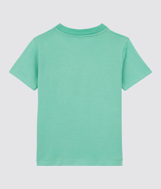 Tee-shirt manches courtes en jersey enfant gar&ccedil;on vert