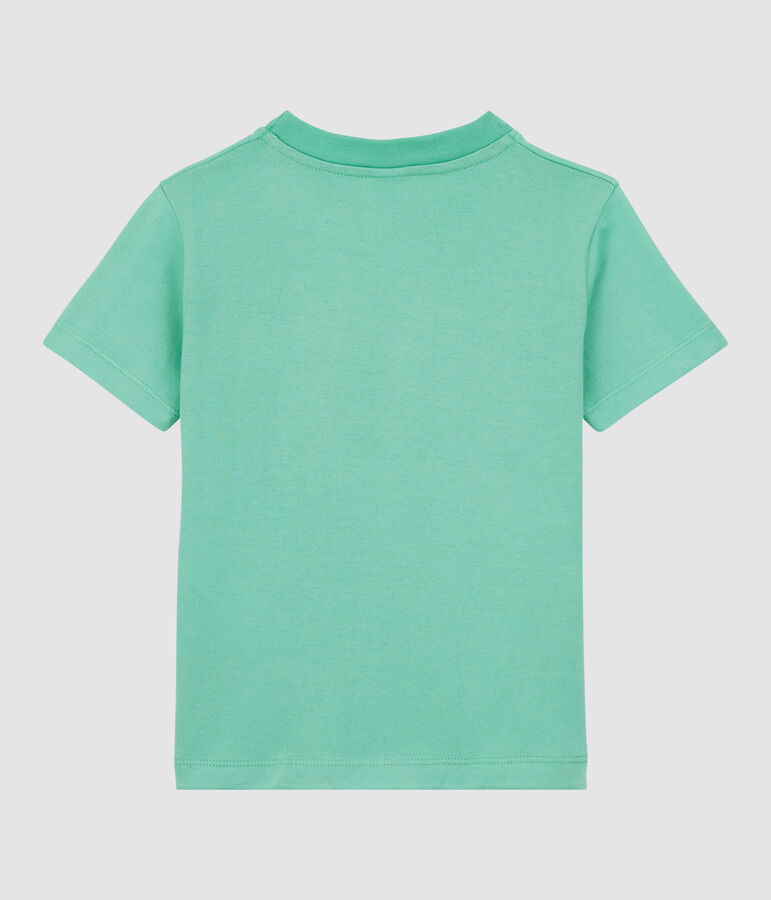 Tee-shirt manches courtes en jersey enfant gar&ccedil;on vert ALOEVERA