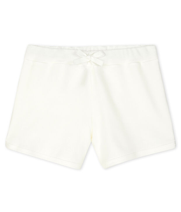 Short enfant fille blanc