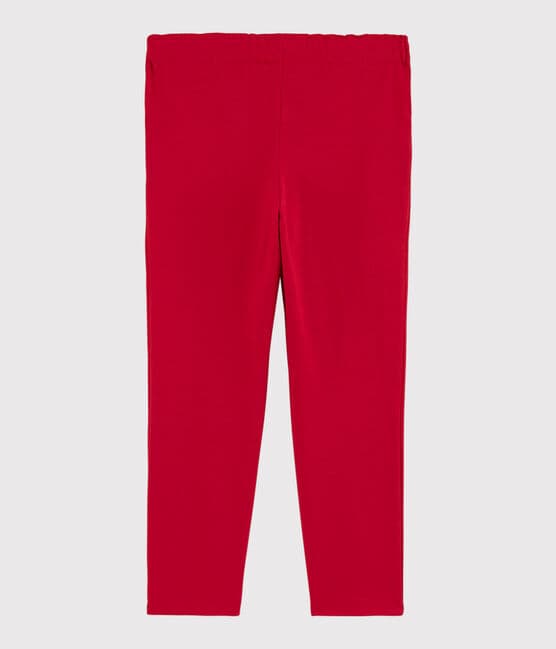 Pantalon en jersey enfant fille rouge TERKUIT