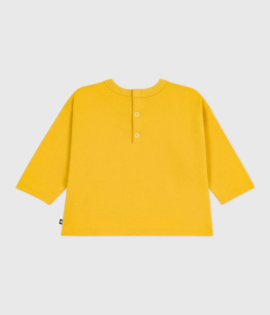 Tee-shirt bébé en coton à manches longues, motif chat jaune NAPLES