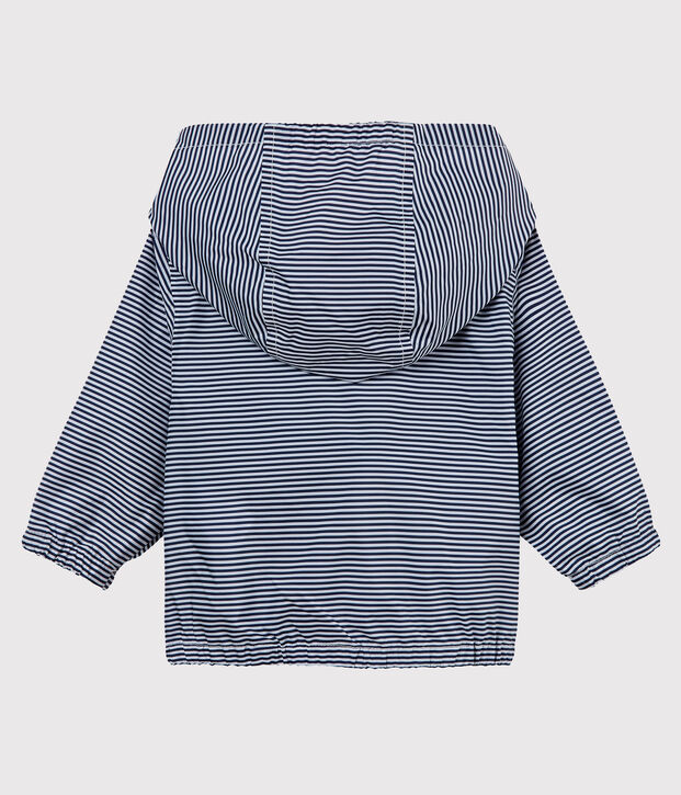 Coupe-vent ray&eacute; b&eacute;b&eacute; mixte bleu/blanc