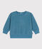 Sweatshirt en velours bébé bleu POLOCHON