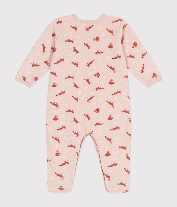 Dors bien en velours b&eacute;b&eacute; rose/&eacute;cru/multicouleur