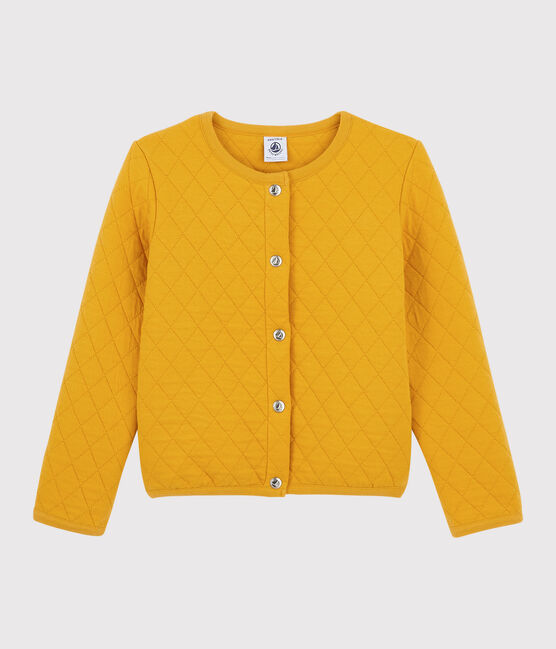 Cardigan en tubique enfant Fille jaune BOUDOR
