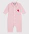 Combinaison longue bébé en coton uni, style pompiste rose JOLI