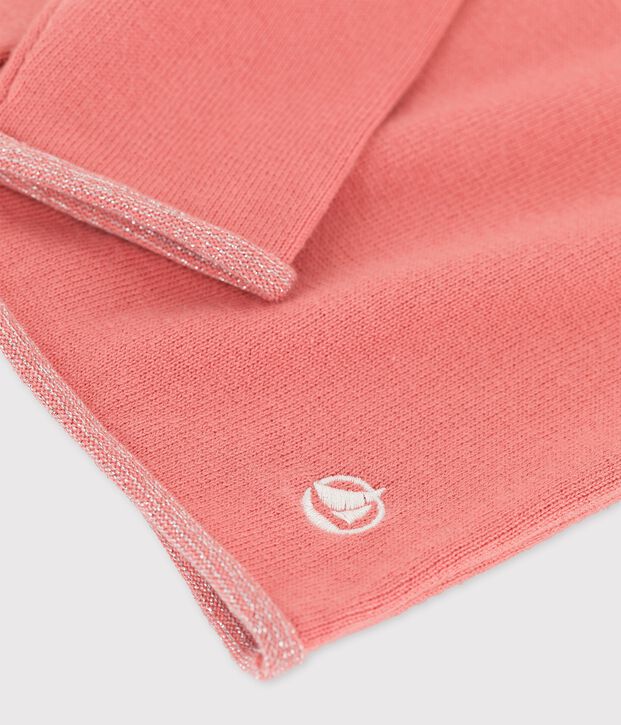 Cardigan en coton enfant fille rose