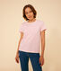 Tee-shirt Le Droit col rond en coton rayé femme