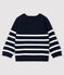 Pull rayé à motif bébé garçon bleu SMOKING/blanc MARSHMALLOW