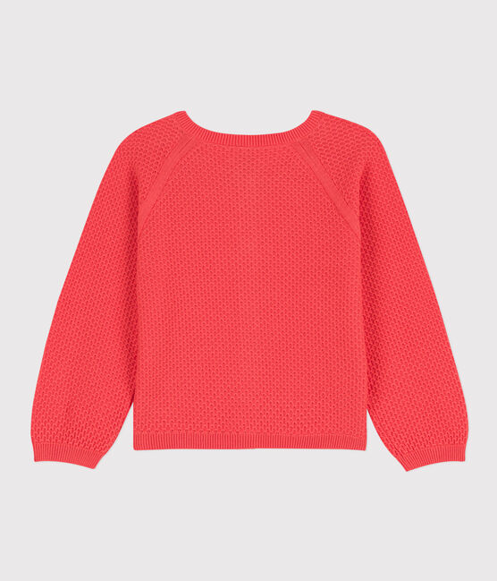 Cardigan en coton enfant fille orange JUPITER