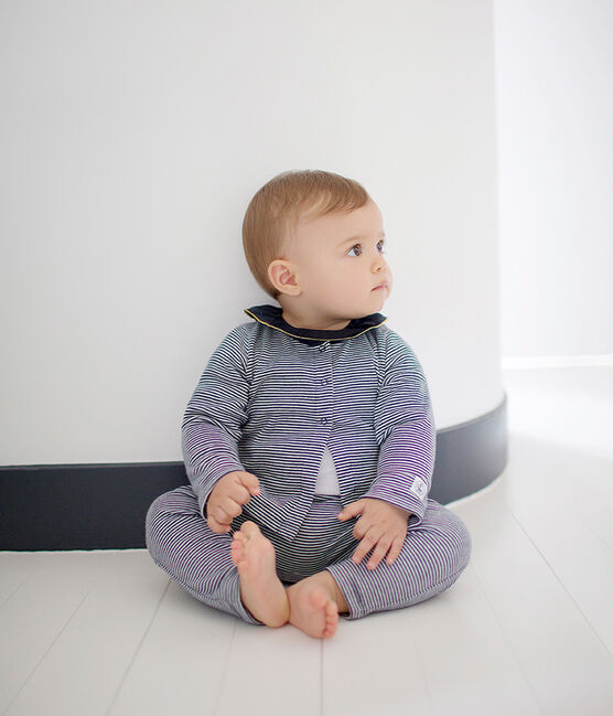 Ensemble 3 pièces rayées bébé fille variante 1