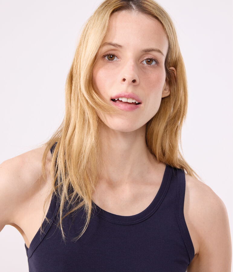 D&eacute;bardeur l'Iconique en coton femme bleu SMOKING