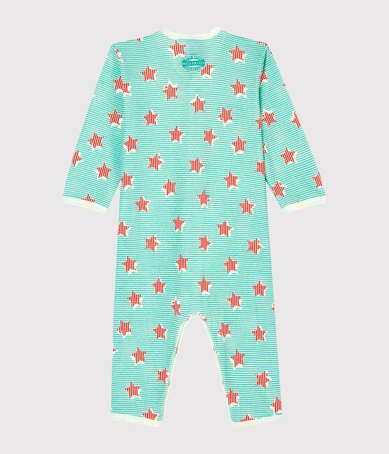 Dors bien sans pieds bébé en côte blanc MARSHMALLOW/blanc MULTICO