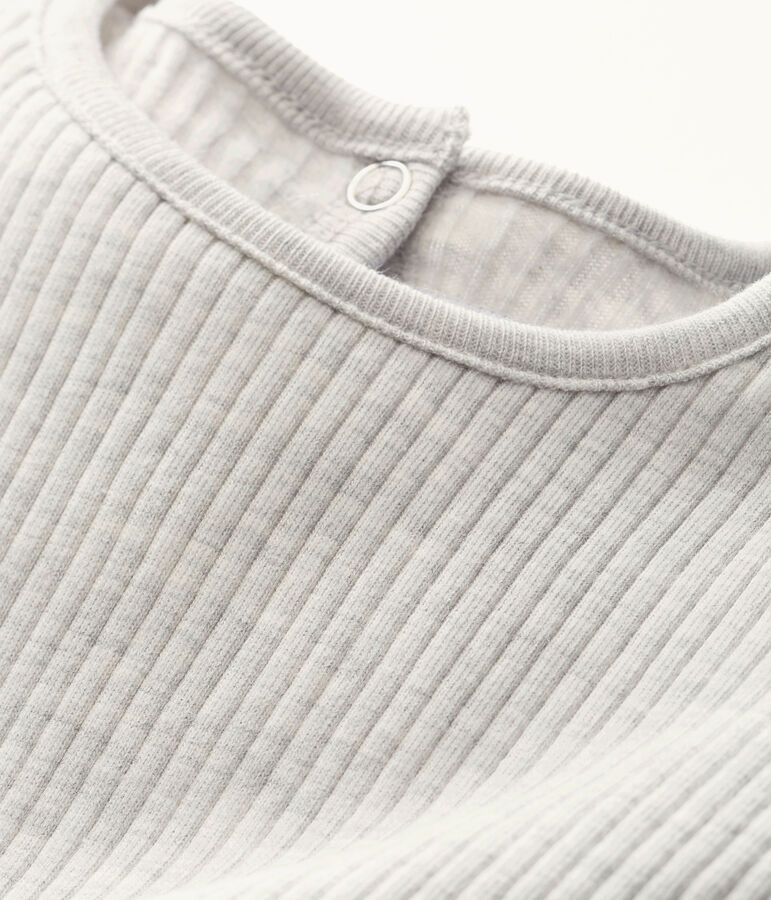 Blouse b&eacute;b&eacute; fille &agrave; volants gris BELUGA CHINE