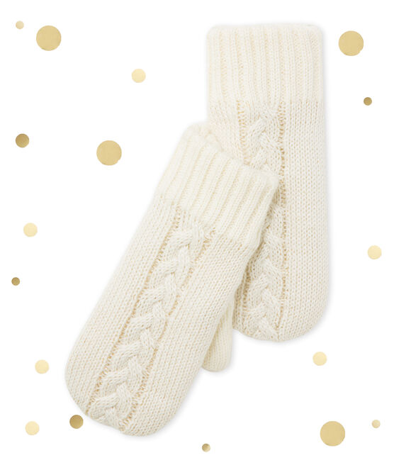 Gants enfant fille beige COQUILLE/jaune DORE