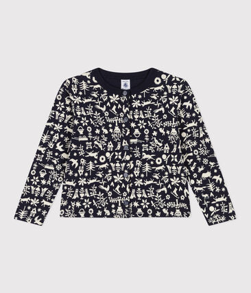 Cardigan imprimé en tubique matelassé enfant fille
