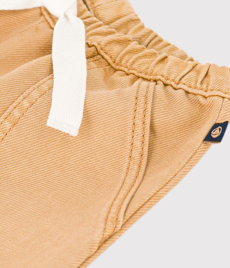 Pantalon en denim de couleur b&eacute;b&eacute; beige