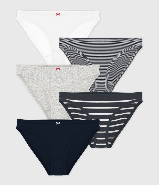 Lot 5 culottes en coton Femme multicouleur