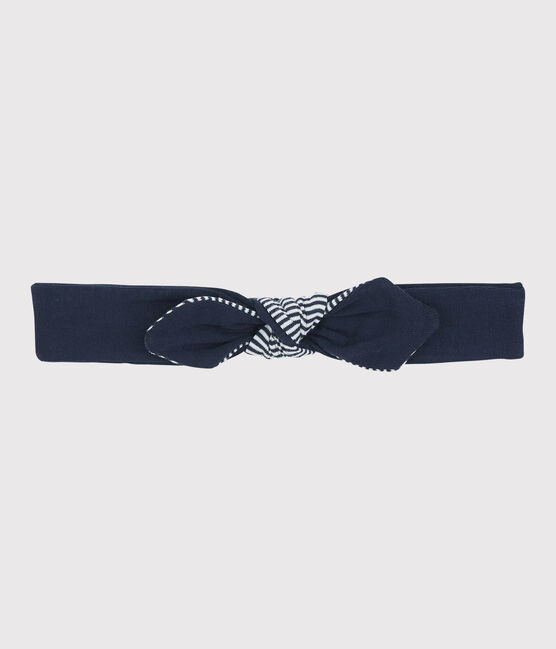 Bandeau en coton enfant fille bleu SMOKING