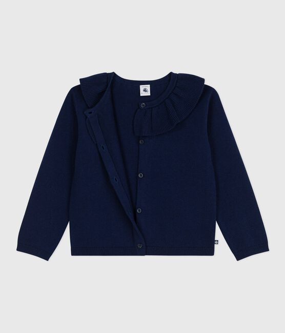 Cardigan enfant en laine et coton uni SOIR
